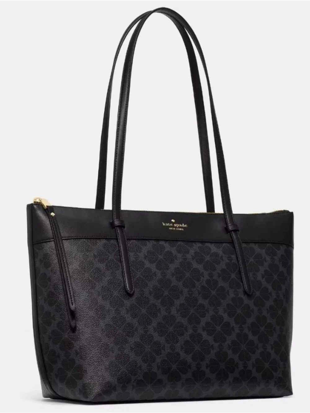 Kate Spade Black All Day Spade Flower Signature Tote Bag